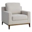 Ty Pennington Knox Upholstered Wooden Accent Chair, White