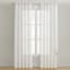 Honeybloom Madeline Black & White Striped Light Filtering Back Tab Curtain Panel, 84"