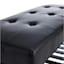 Honeybloom Collins Leather Bench, Black