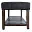 Honeybloom Collins Leather Bench, Black