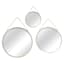 3-Piece Round Mirror Set with Chain Wall Hanger