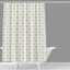 Honeybloom Sage Flower Stamp Printed Shower Curtain, 72"