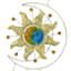 Glass Sun Metal Wind Chime, 31"