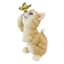 Cat with Butterfly Outdoor Garden Statue, 12"