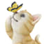 Cat with Butterfly Outdoor Garden Statue, 12"