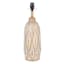 Found & Fable Natural Wood with White Design Medium Table Lamp Base, 19"