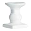 White Ceramic Pillar Candle Holder, 4"