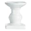 White Ceramic Pillar Candle Holder, 4"