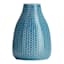 Blue Ceramic Vase, 5"