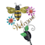 Welcome Bee Metal Solar Yard Stake, 36"