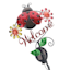 Ladybug Welcome Solar Metal Yard Stake, 36"