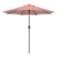Coral Pinwheel Crank & Tilt Round Patio Umbrella, 7.5'