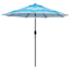 Blue Flower Crank & Tilt Round Patio Umbrella, 7.5'