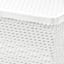 White Woven Storage Basket with Lid, 20l