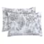 5-Piece Black & White Floral Print Comforter Set, Full/Queen
