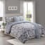 5-Piece Grey & Yellow Geo Print Comforter Set, Full/Queen