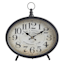 Metal Oval Black Round Tabletop Clock, 12"