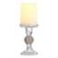 Clear Glass Gem Pillar Candle Holder, 5"