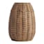 Honeybloom Brown Wicker-Look Vase, 8"