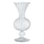 Willow Crossley Ruffled Edge Clear Glass Trumpet Vase, 8.2"