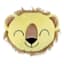 Tiny Dreamers Lion Head Plush Pillow, 11x9