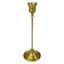 Providence Gold Metal Taper Candle Holder, 7.7"