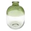 Green Clear Glass Vase, 5"