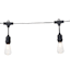 15-Count LED Filament Bulb Edison String Lights with Black Commercial Wire