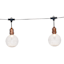 10-Count LED Filament Bulb G100 Globe String Lights with Black Commercial Wire