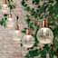 10-Count LED Filament Bulb G100 Globe String Lights with Black Commercial Wire