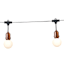 10-Count LED Filament Bulb G60 Frost Globe String Lights with Black Commercial Wire