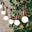 10-Count LED Filament Bulb G60 Frost Globe String Lights with Black Commercial Wire