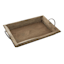 Rustic Wooden Tray with Metal Handles, 24X13
