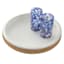 Round Whitewashed Wooden Decorative Tray, 16"