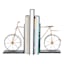 2-Piece Metal Bike Bookend Set, 8"