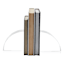 1-Piece Clear Glass Bookend, 5"