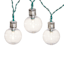 15-Count Solar LED G40 Globe String Lights with Green Wire