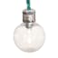 15-Count Solar LED G40 Globe String Lights with Green Wire