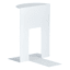 1-Piece White Metal Bookend, 7"