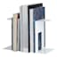 1-Piece White Metal Bookend, 7"