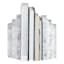 White Marbled Arcade Bookend, 8"