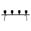 Black Metal Taper Candle Holders, 11.8"
