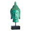 Teal Buddha Head Figurine, 11"