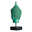 Teal Buddha Head Figurine, 11"