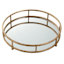 Gold Mirrored Round Metal Tray, 14"