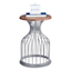 Wood & Metal Accent Table, Silver