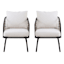 Tracey Boyd Chelsea 2-Piece Steel & Wicker Patio Chair Set
