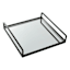 Crosby St. Black Metal Mirrored Decorative Tray, 13"