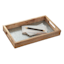 Galvanized Metal & Wooden Decorative Tray, 14x8