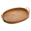 Found & Fable Natural Wooden Decorative Tray with Loop Handles, 16"